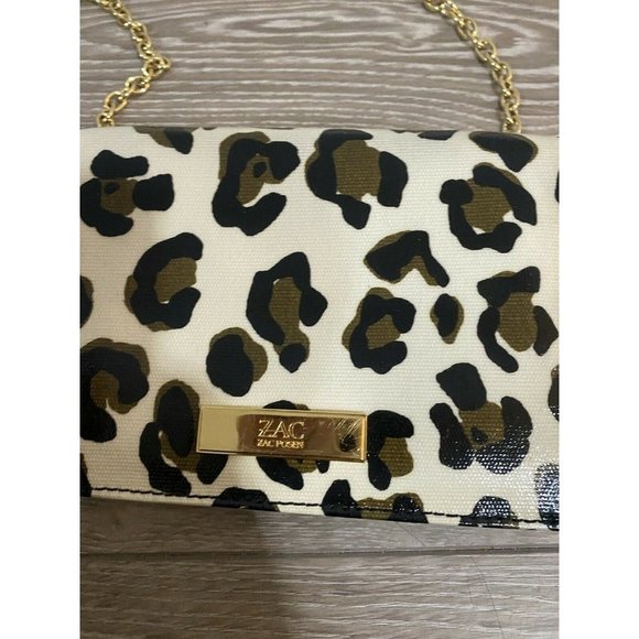 Zac Posen Wallet Chain Crossbody Leopard Print Purse Hand Bag - Picture 6 of 6